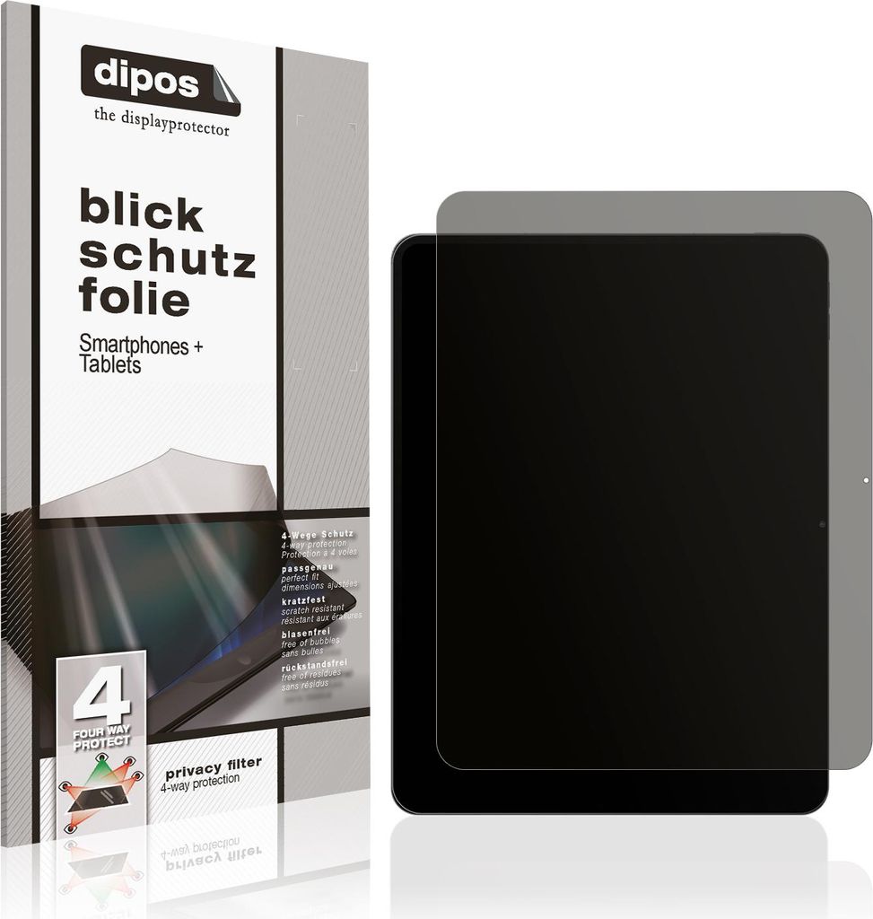 Blickschutzfolie für Teclast Artpad Pro 12.7 Zoll matt Schutzfolie Folie Display Schutz dipos