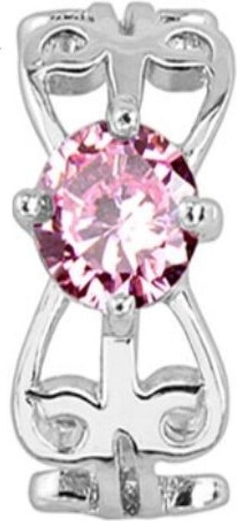 PK Pink - Ohrklemme Wirbel Ornament Silber aus Messing Uni