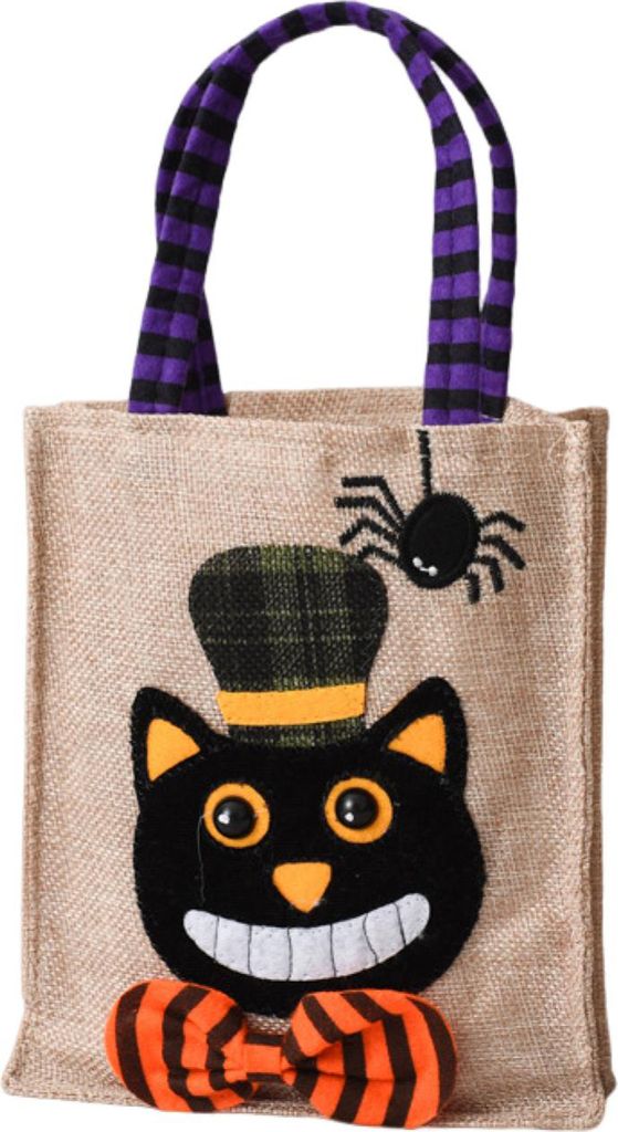 Halloween-Süßigkeitentasche, wiederverwendbar, Trick or Treat, Tragetasche, Kürbis, Hexe, Geist, bedruckt, Halloween-Canvas-Tasche, große Einka...