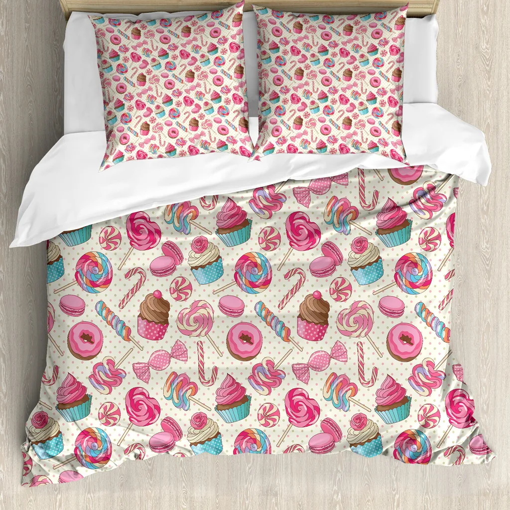 Housse de couette imprimée Zuckerstange pour chambre d'enfant