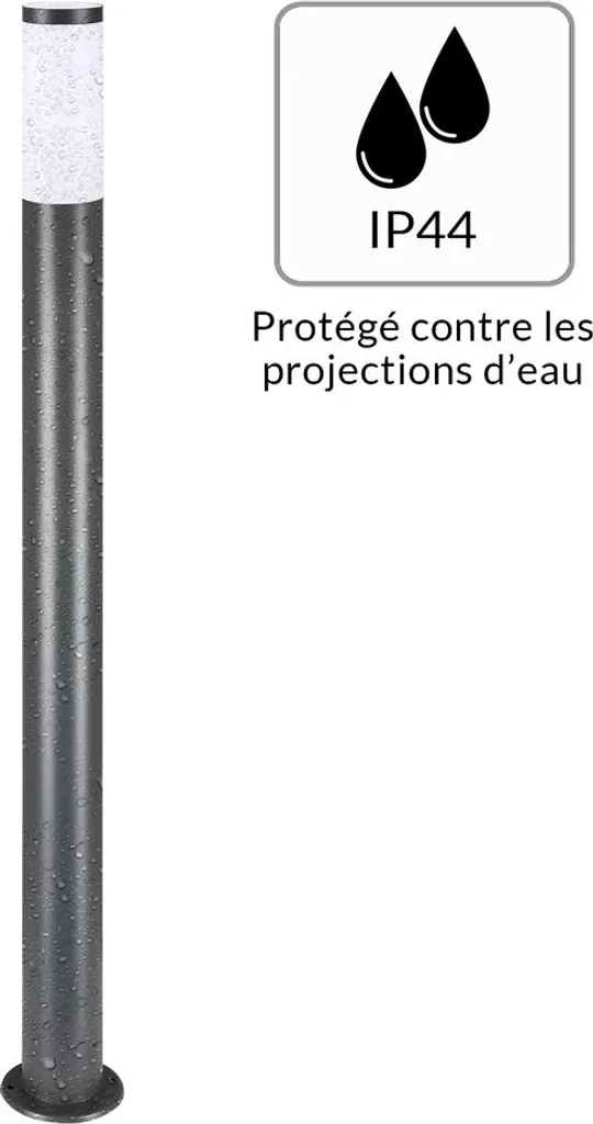 Luminaire de jardin borne extérieure 100 cm avec capteur de mouvement