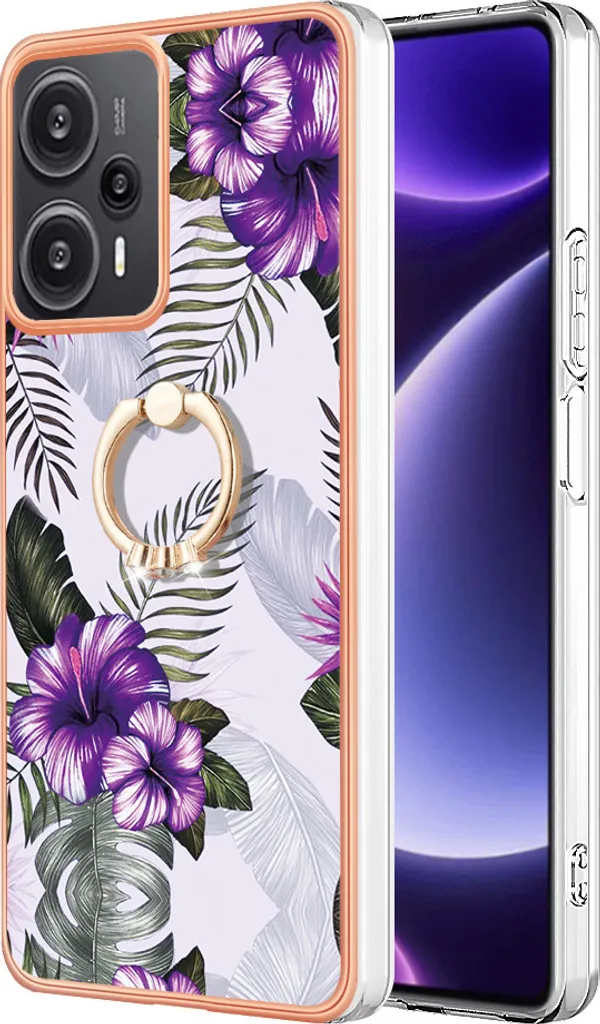 Custodia Xiaomi Poco F5 / Redmi Note 12 Turbo Viola con Anello