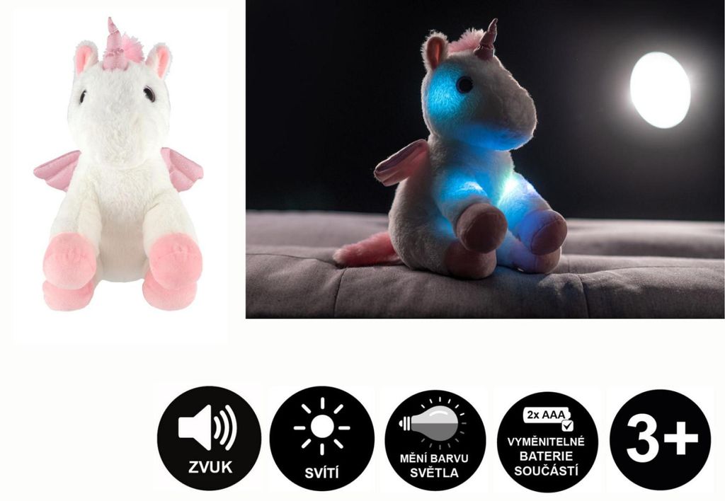 Pluszowy jednorożec-marzyciel ze skrzydłami, 38 cm, na Zdjęcie produktu 