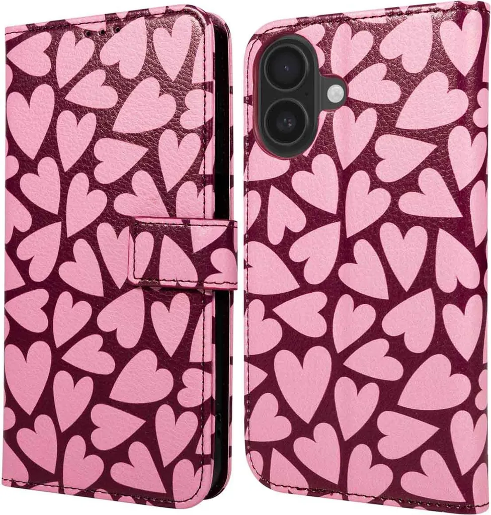 Custodia pieghevole imoshion Design per iPhone 16 - Hearty Blush