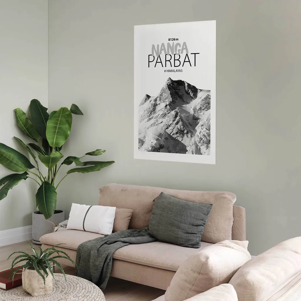 Poster Nanga Parbat 60x90 cm senza cornice con margine - 2