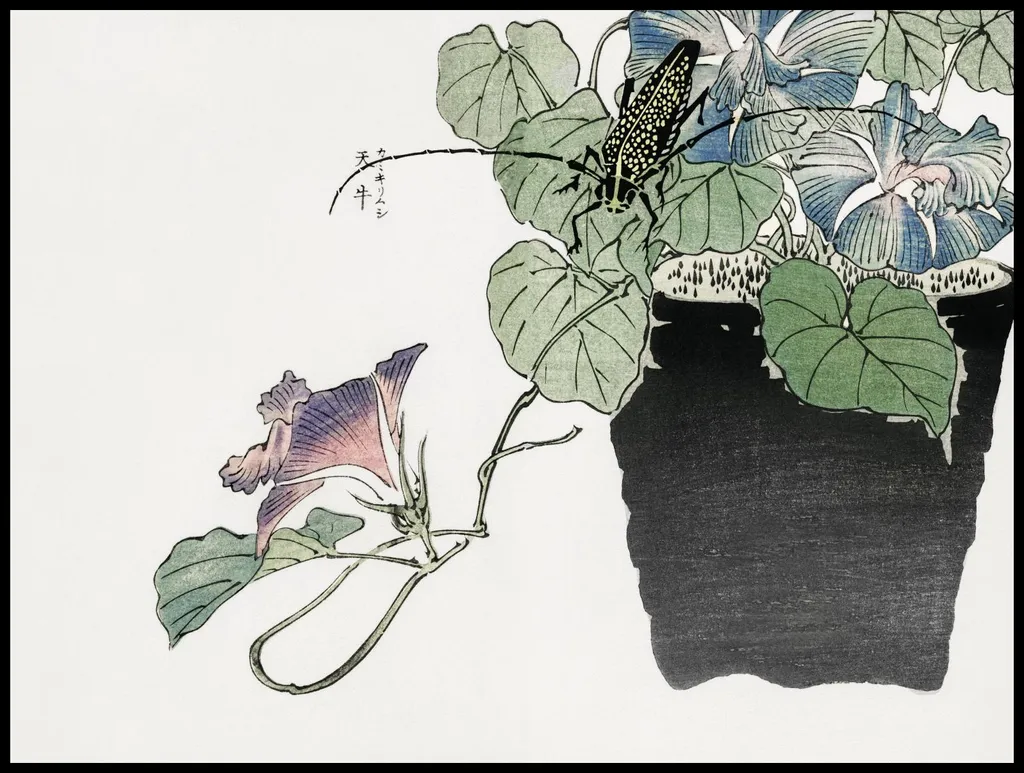 Décoration Murale Salon Art Japonais - Grande Affiche Coléoptère 100x75cm