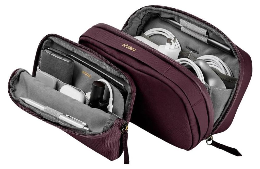 Orbitkey - 2-in-1 Tech Accessory Pouch - Elektronik Organizer Tasche Plum