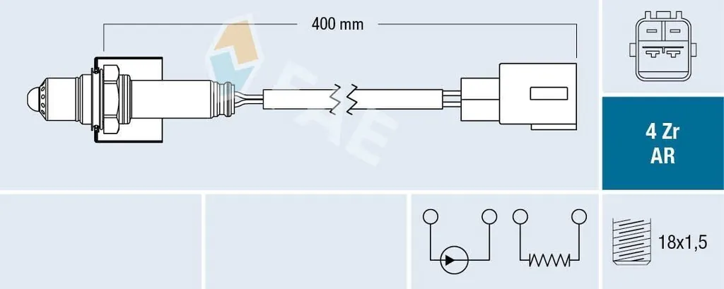 Capteur d'Oxygène Sonde Lambda Toyota Prius NHW20 Référence FAE 75654