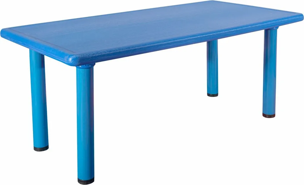 Table Enfants en Plastique Bleu Royal Lavable et Ultra Résistante