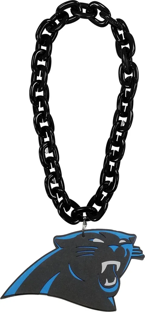 Collier de Fan NFL Carolina Panthers Chaîne XXL 3D avec Logo en Relief