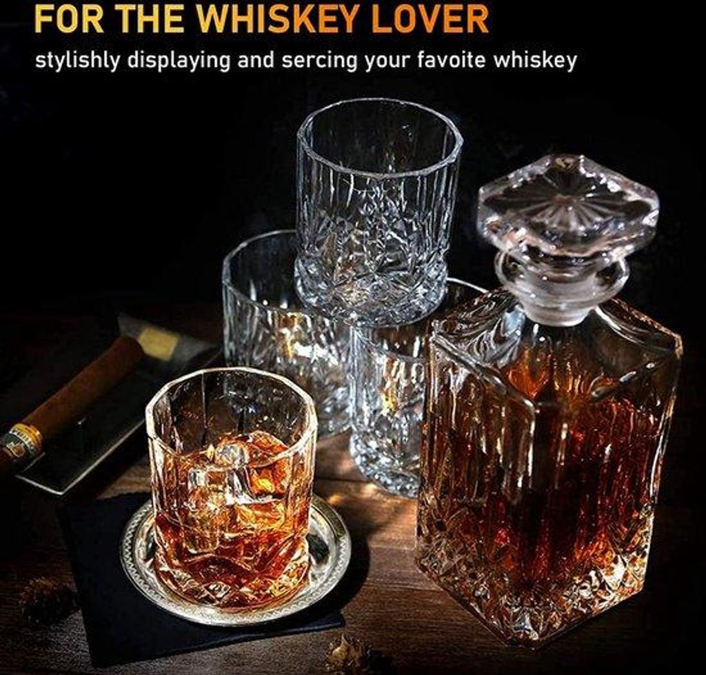 Whiskeykaraffe aus Kristallglas
