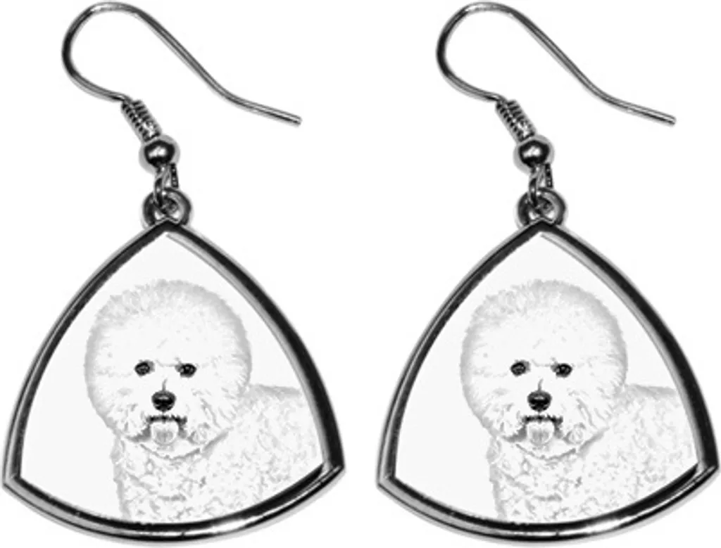Orecchini Pendenti Bichon Riccio Art-Dog - Accessori Chic Cane Tenerife