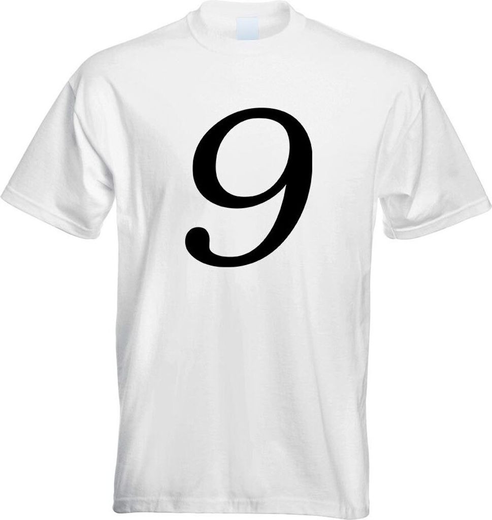 Kiwistar - T-Shirt - Weiss - Zahl 9 - Zahlen Nummern Motiv Bedruckt Funshirt Design Print - mit Motiv Bedruckt - Funshirt Design - Sport - Freizeit...