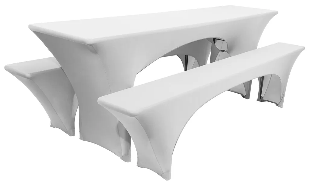 Housses de Table de Réception Blanche Victoria 220x70 cm pour Mariage