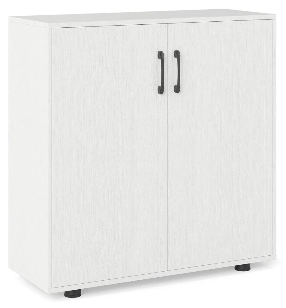 Buffet blanc pour salon meuble de rangement avec étagère flexible