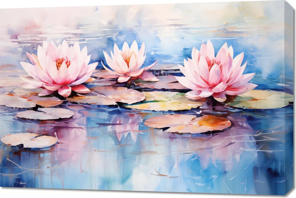 Quadro Moderno 90x60 Riflessi Tranquilli | Arredamento Design