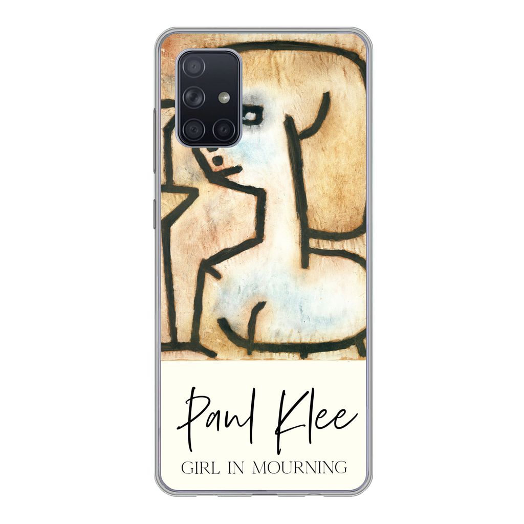 MuchoWow Handyhülle Schutzhülle Hülle für Samsung Galaxy A51 Kunst - Paul Klee - Trauerndes Mädchen Silikon Softcase Handy Hülle - Schutzab...