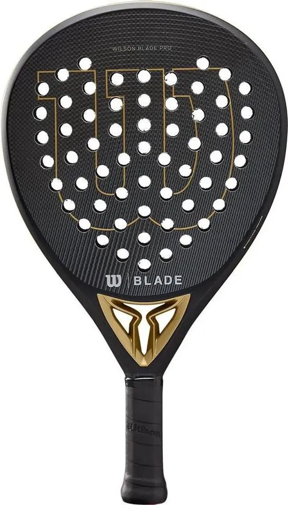 Raquette Wilson Blade Pro V2 Padel en carbone rigide noir et or