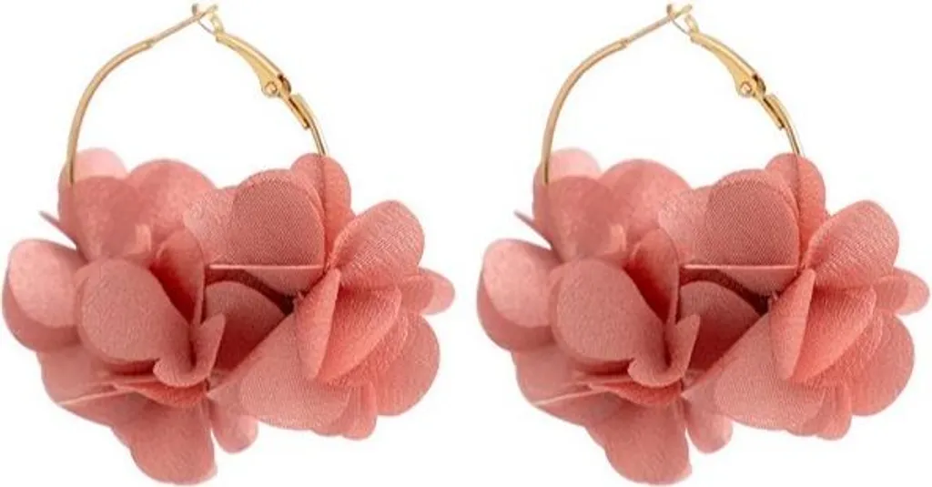 Orecchini Pendenti K1677R Flamenco Mystique Fiori Tulle 6,5x5 cm