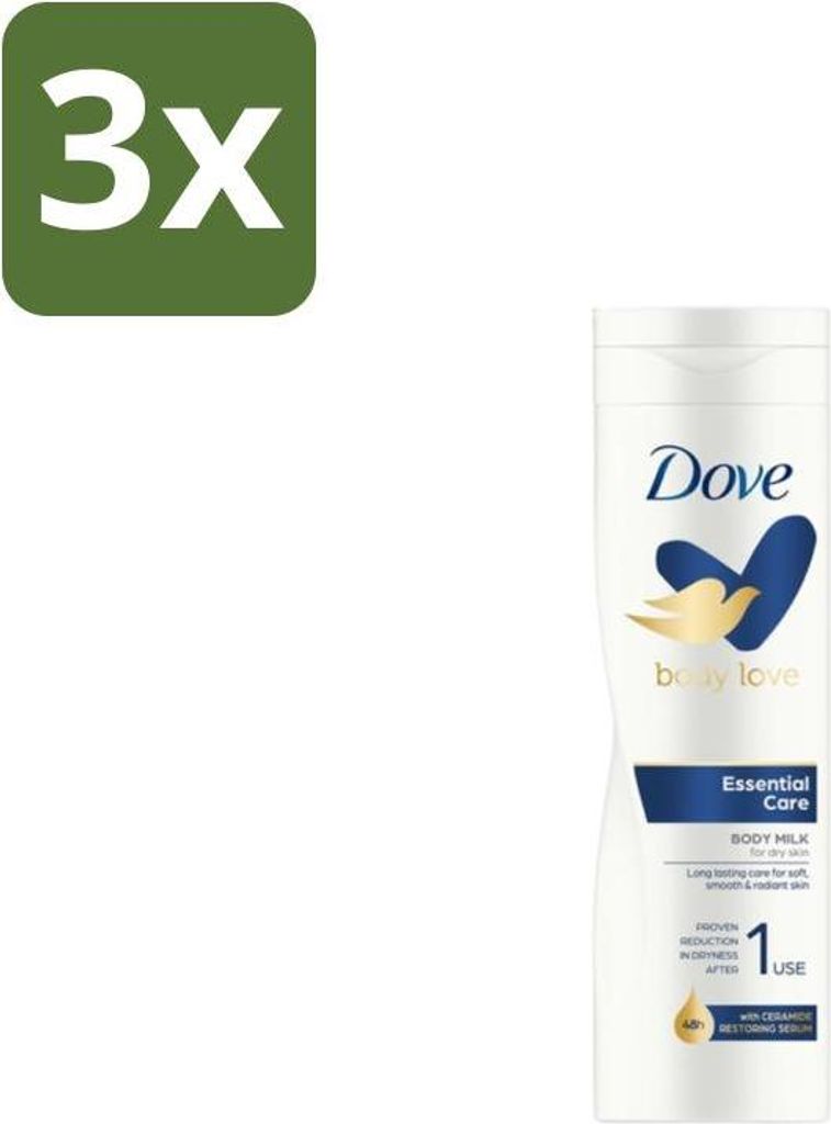 Dove – Körperlotion – Essential Women – 400 ml - Vorteilspack - 3 Stücke