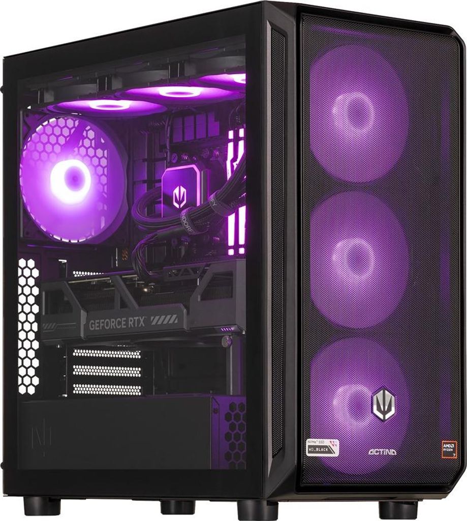 Actina 5901443411970 PC AMD Ryzen 9 9900X 32 GB DDR5-SDRAM 2 TB SSD NVIDIA GeForce RTX 5090 Windows 11 Home Midi Tower Schwarz