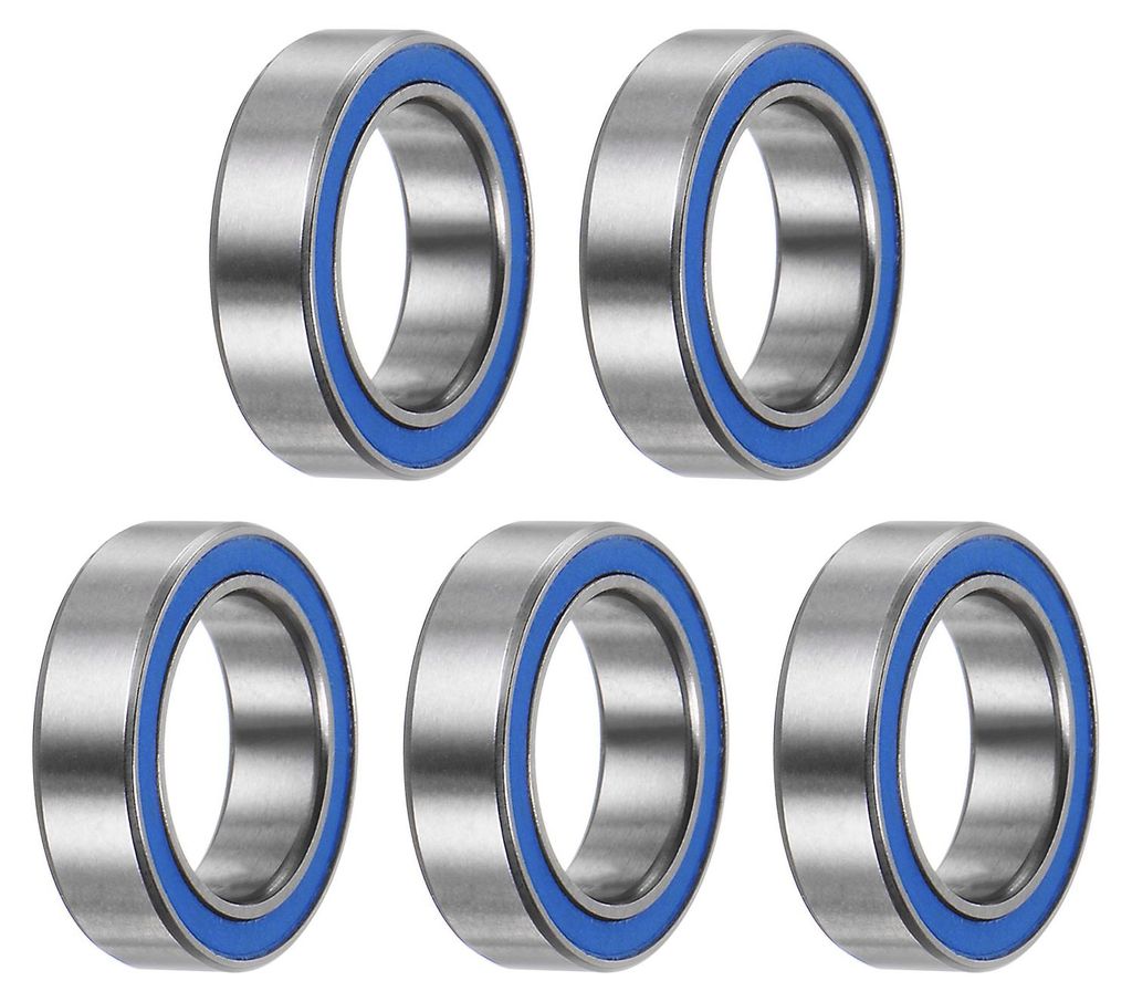 5 Stš¹ck 6700-2RS Rillenkugellager, 10 x 15 x 4mm Z2 Doppelt gummierte Chromstahl-Lager, Blau