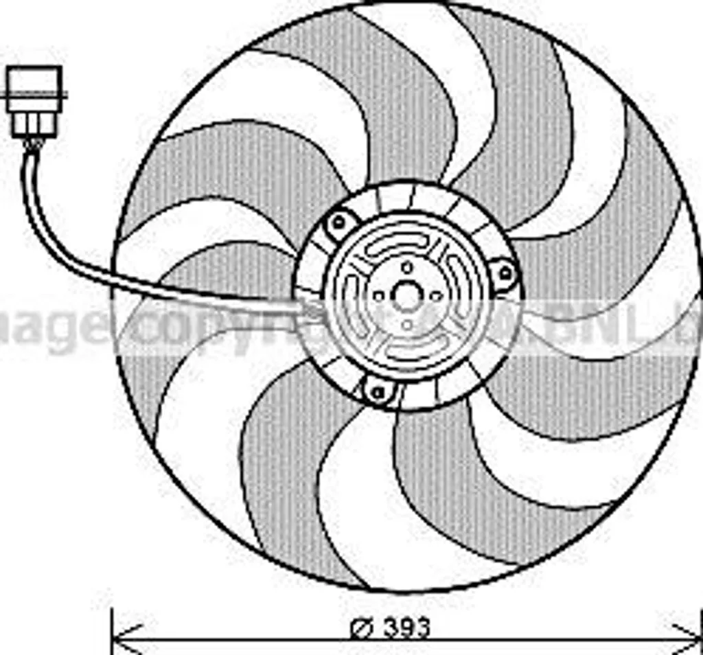Ventilateur de refroidissement moteur compatible Polo 6R et Fabia 12V