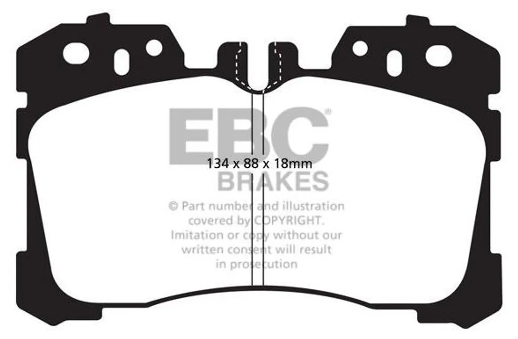 Plaquettes de frein avant EBC Yellowstuff DP41811R pour Lexus LS UVF4