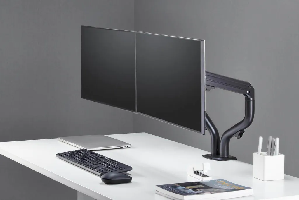 Libérez votre bureau avec ce bras support double écran réglable 8 kg