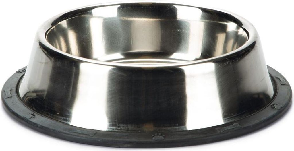 Beeztees Edelstahl - Hundenapf - rutschfest, Größe:0.45 l