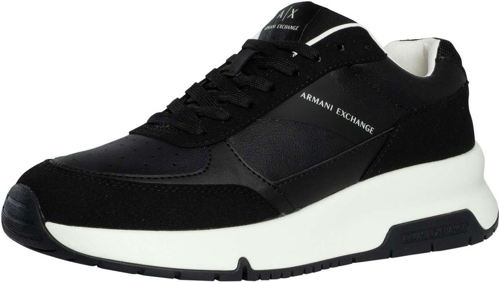 Armani Exchange Turnschuhe mit Kontrastdetails, Schwarz 44 EU