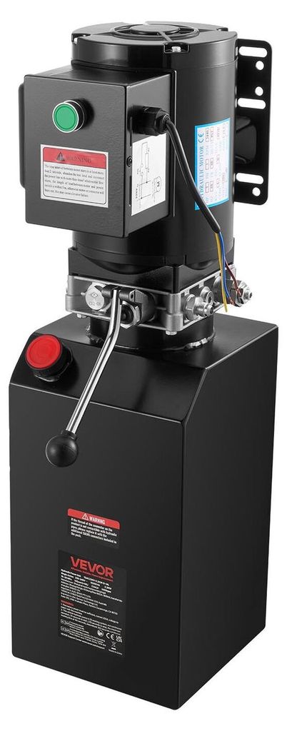 14-Liter-Hydraulikaggregat, einfachwirkende Stahlpumpe für Kippanhänger, max. Überdruck 22 MPa und Fördermenge 6,3 l/min, 220–240-V-Hydraulik...
