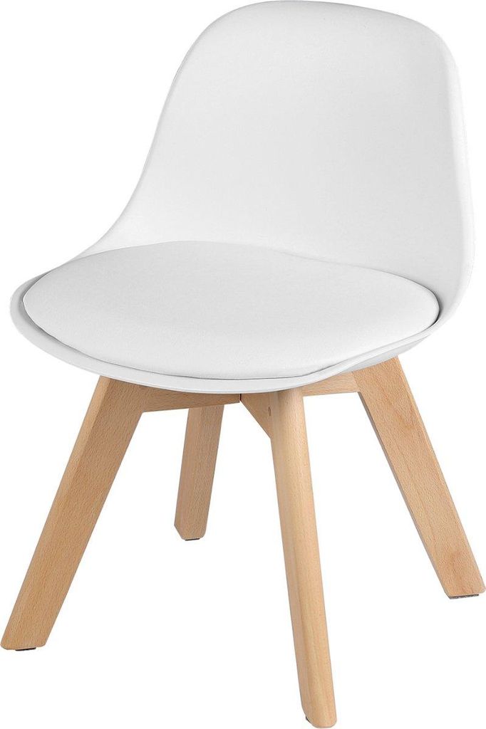 Happyment Kinderstuhl London – 1Personen Kinderfauteuil – Esszimmerstuhl – Weiß – Zithöhe 33cm