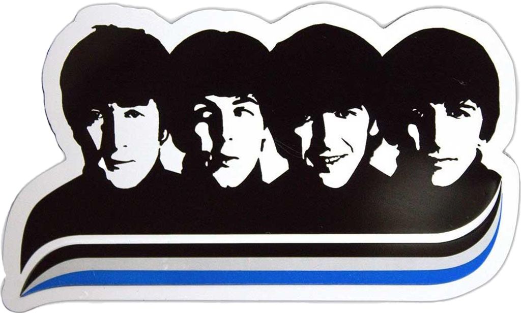 The Beatles - Kühlschrank-Magnet "A Hard Day's Night", Gesichter RO12172 (Einheitsgröße) (Schwarz/Weiß/Blau)
