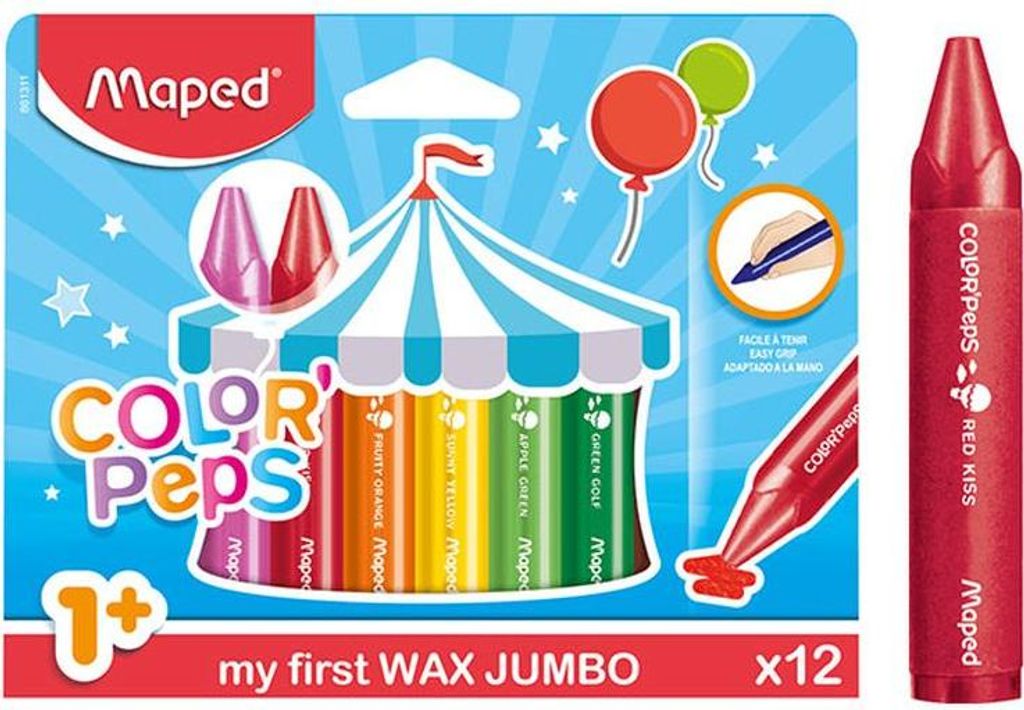 Maped my first crayons de cire COLOR'PEPS JUMBO, étui de 12 Image du produit 