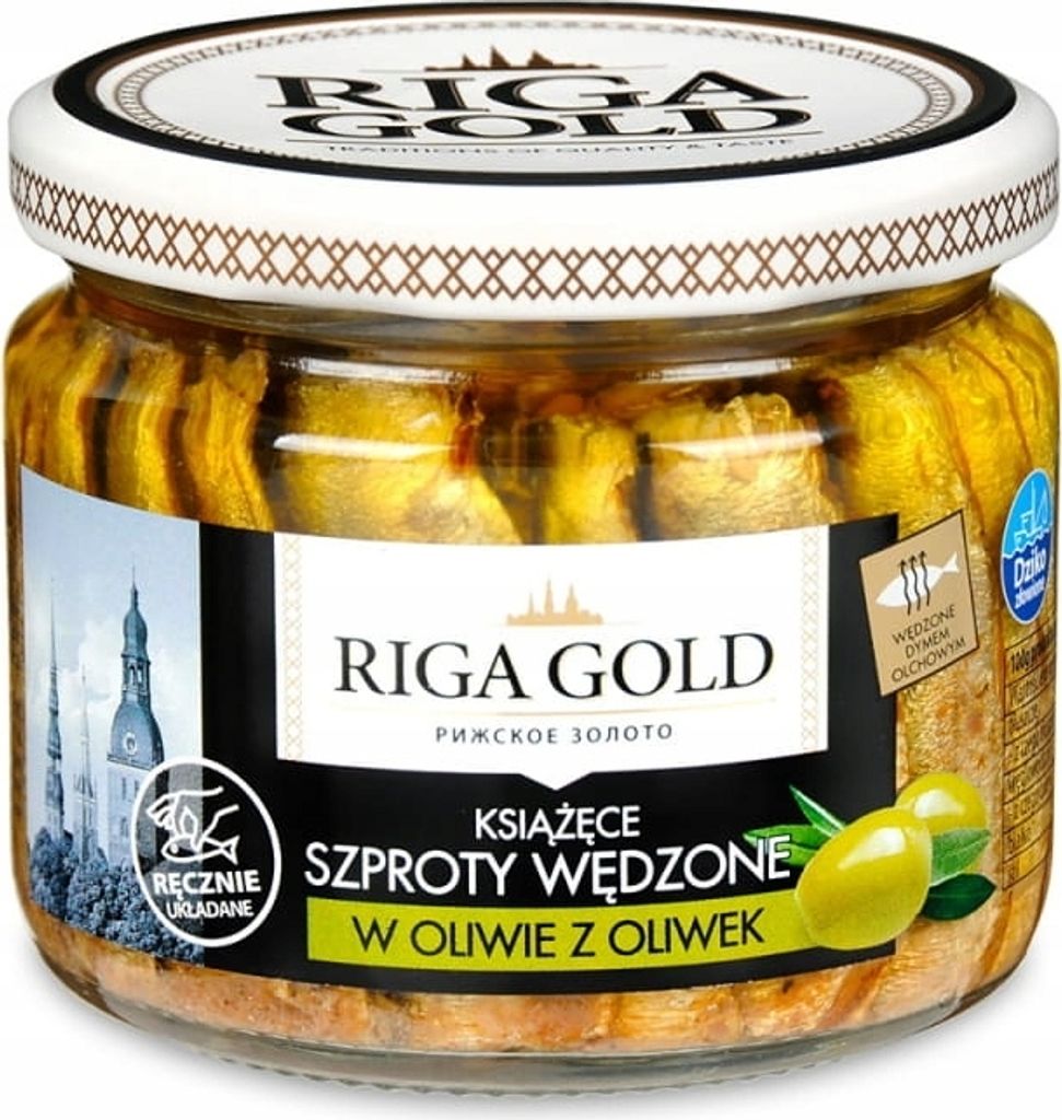 Fürstliche Räuchersprotten in Olivenöl Riga Gold 270g Produktbild 