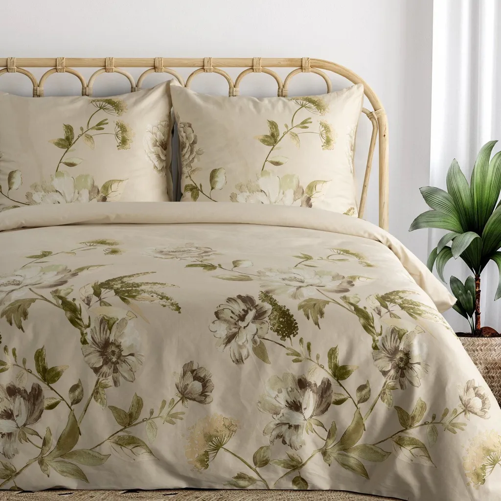Eurofirany Primavera 38 Beige 220x200 - Completo Letto Raso di Cotone