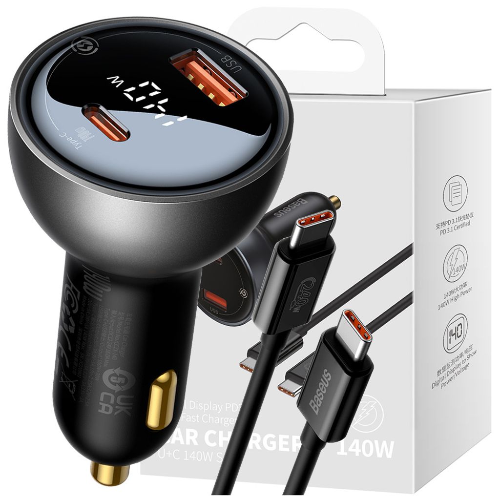 Baseus Digital Display Schnelles Auto-Ladegerät Usb-A / Produktbild 