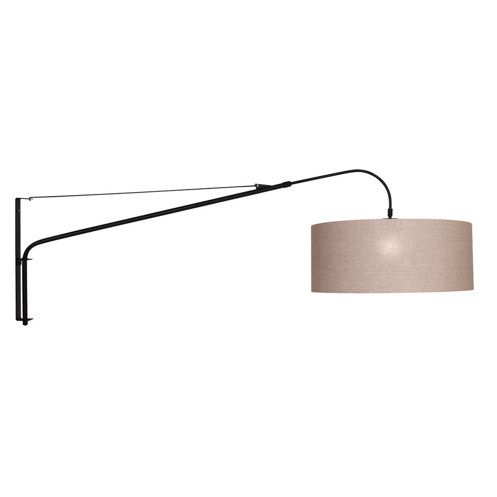Steinhauer - wandleuchte - Elegant Classy - schwarz - metall stoff - stehlampe - E27 - 9324ZW