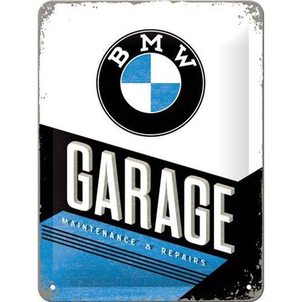 Nostalgic-Art - Plaque en tôle 15x20 cm - BMW - Garage BMW Image du produit 