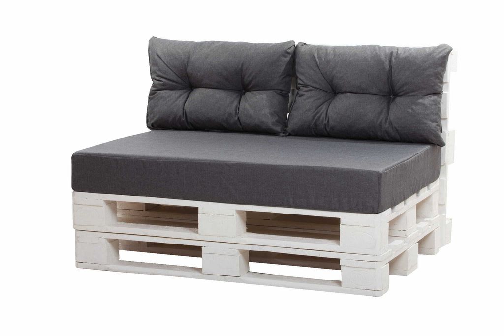 Vankúšik na palety 120x50x40cm, Antracitový záhradný Obrázok produktu 