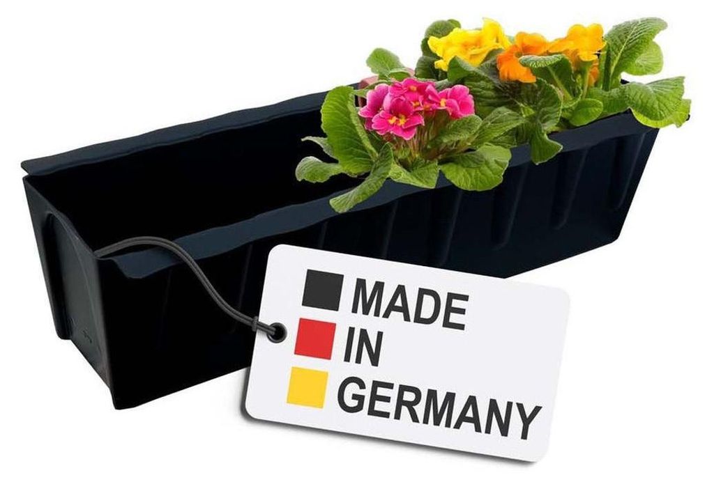 BURI Euro-Paletten Blumenkasten | 37,3cm Schwarz | Produktbild 