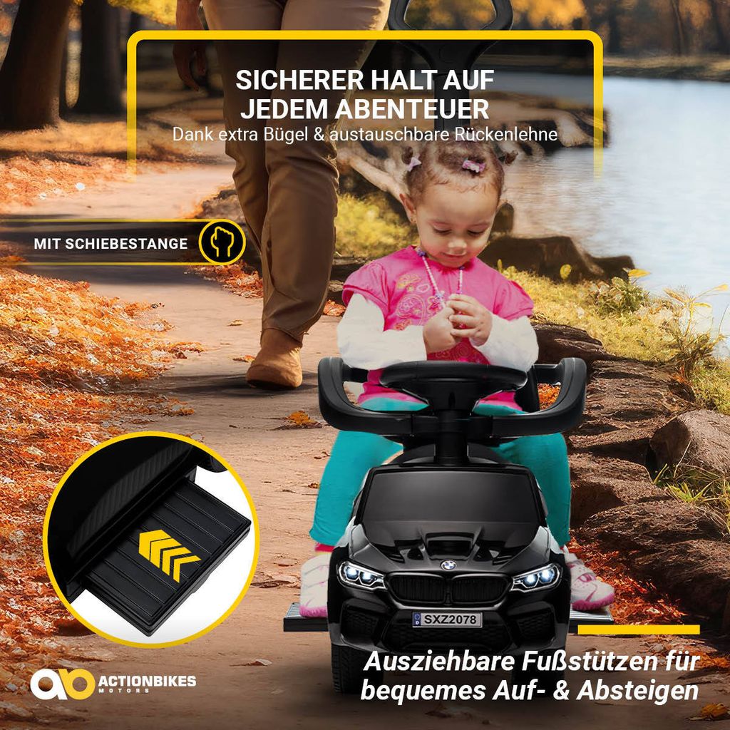 Actionbikes Motors Rutschauto BMW M5 – Mit Schiebestange – Produktbild 4