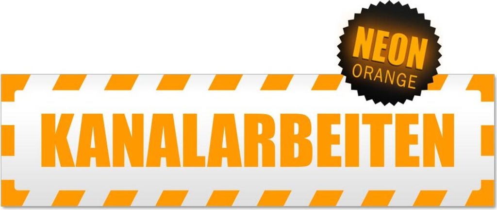 Kanalarbeiten gestreift Magnetschild Schild magnetisch
