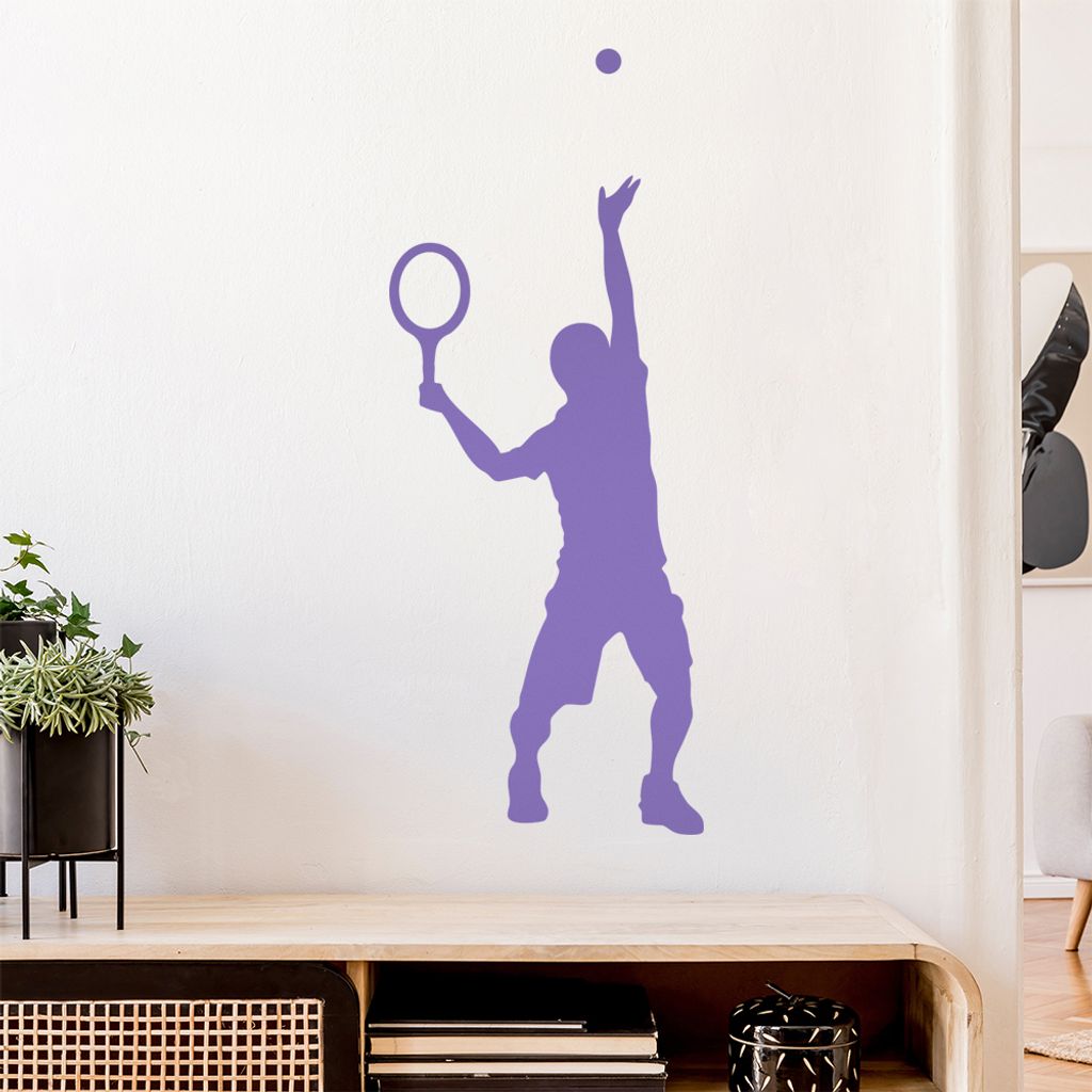 Tennisspieler Figur Wandtattoo Wandaufkleber Wall Sticker - Dekoration, Küche, Wohnzimmer, Schlafzimmer, Badezimmer