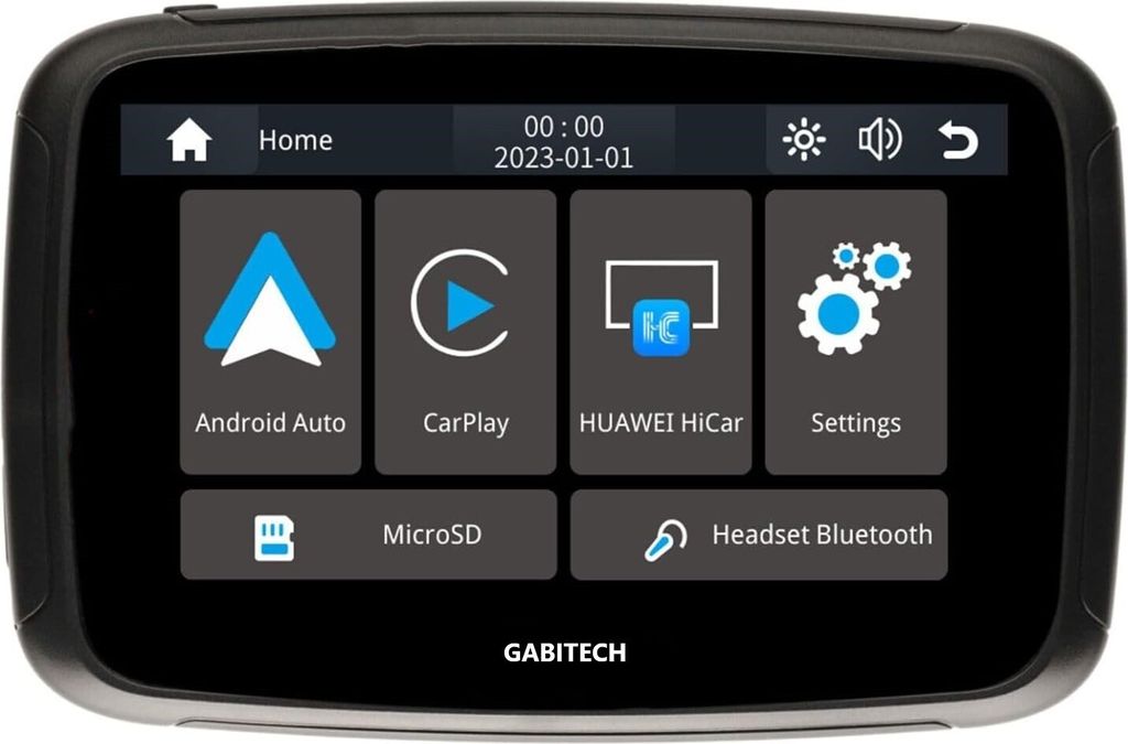 5 Zoll wasserdichtes CarPlay Navi für Motorrad mit Dual Produktbild