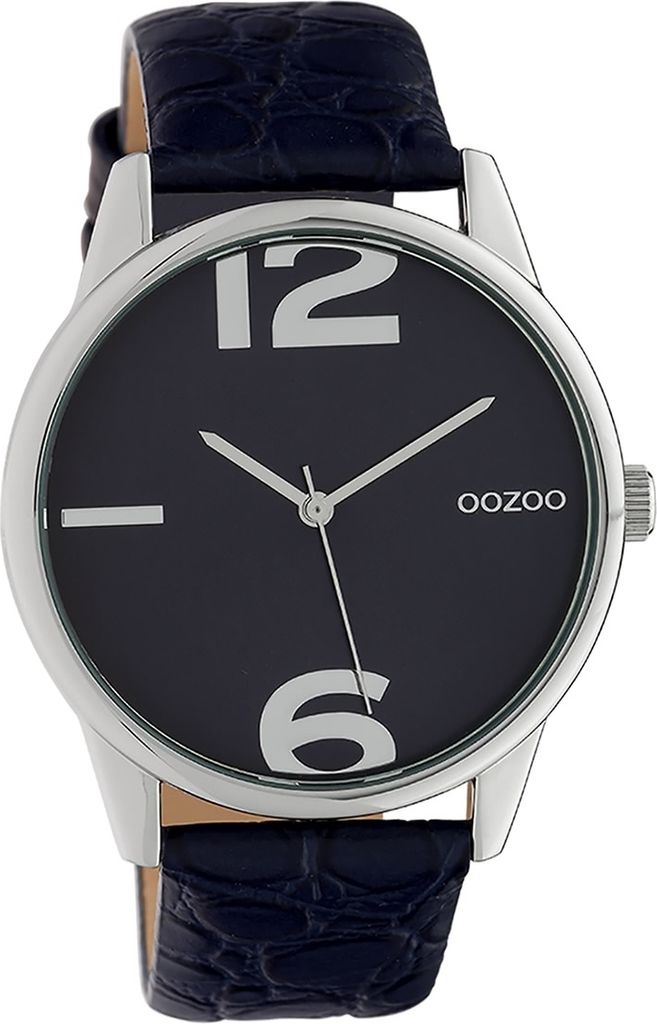 Oozoo Leder Damen Uhr Analog Quarzuhr Armband dunkelblau Timepieces D2UOC10377