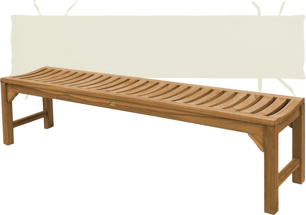 Gartenbank Ferrara Teak Massivholz 180 cm Creme