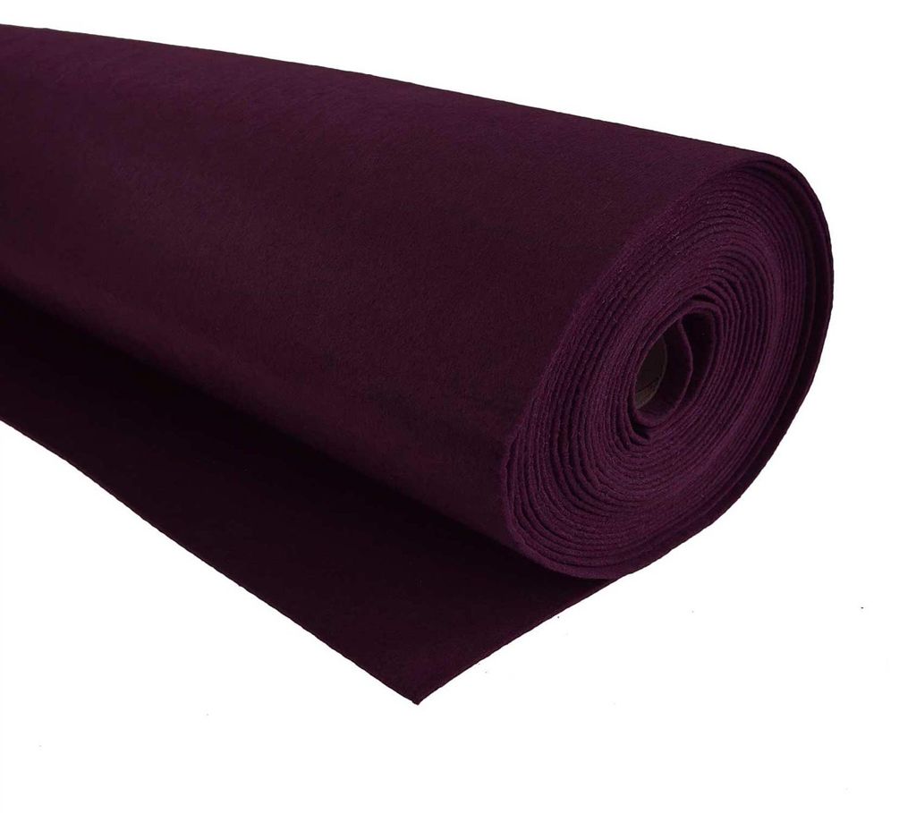 Filzstoff Meterware aubergine