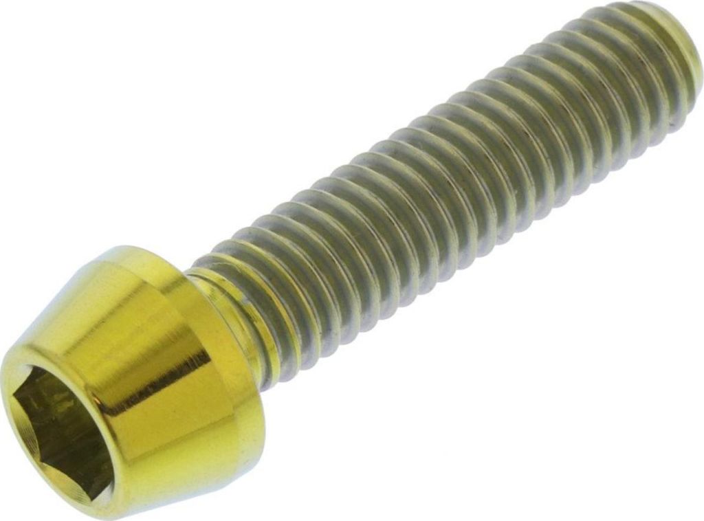 Schraube JMP konisch Bolt M6x1,00mm 25mm Titan gold
